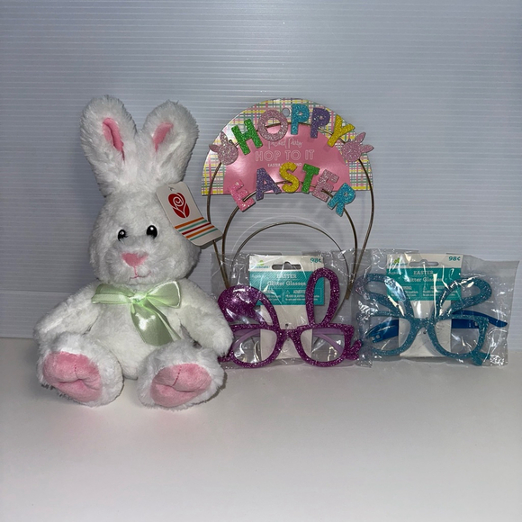 NWT NEW lot bundle of 4 Easter items Bunny headband 2 sunglasses - Picture 9 of 11